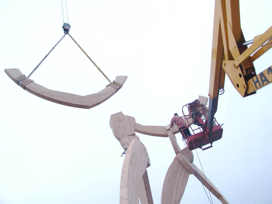 technische Realisation einer Monumentalskulptur von A.Keil